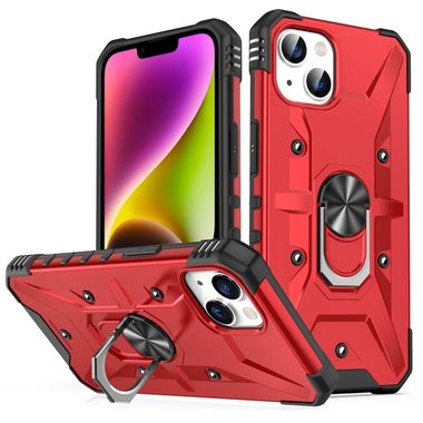Kryt Magnetic Holder Armor na iPhone 14 - Červená