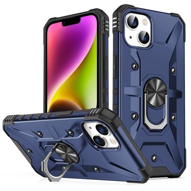 Kryt Magnetic Holder Armor na iPhone 14 - Modrá