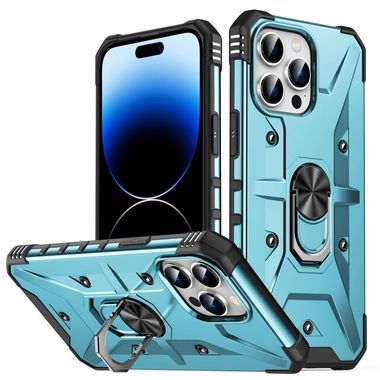 Kryt Magnetic Holder Armor na iPhone 14 Pro - Slabomodrá