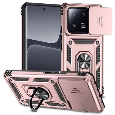 Kryt Magnetic Holder Armor Sliding na Xiaomi 13 Pro - Ružové zlato