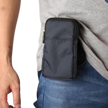 Multifunkčná športová taška na 6.9 mobil s putkom na opasok- modrá