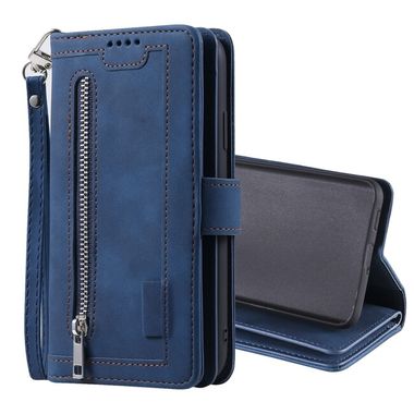 Multifunkčné peňaženkové puzdro BAG na Samsung Galaxy S21 Ultra 5G - Modrá