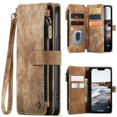 Multifunkčné peňaženkové puzdro CASEME Detachable na iPhone 15 Plus - Hnedá
