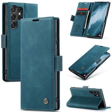 Multifunkčné peňaženkové puzdro CaseMe Flip na Samsung Galaxy S24 Ultra 5G - Modrá