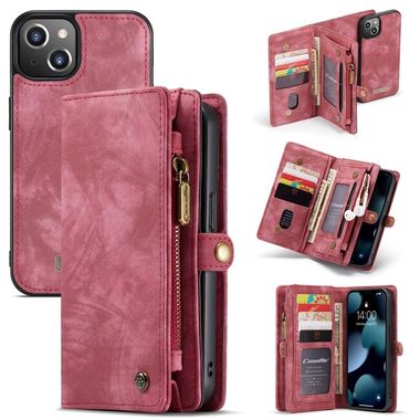 Multifunkčné peňaženkové puzdro CaseMe na iPhone 13 - Červená
