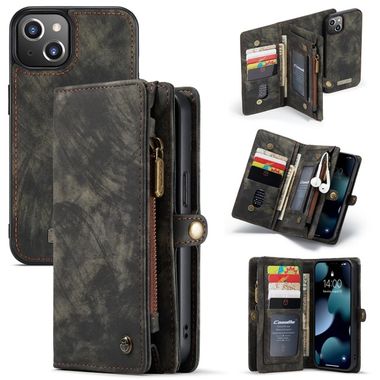 Multifunkčné peňaženkové puzdro CaseMe na iPhone 13 Mini - Čierna