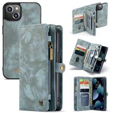 Multifunkčné peňaženkové puzdro CaseMe na iPhone 13 Mini - Modrá