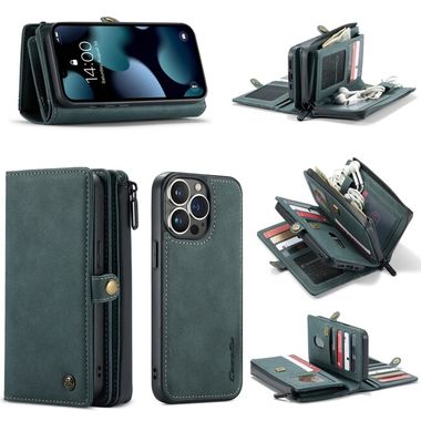 Multifunkčné peňaženkové puzdro CaseMe na iPhone 13 Pro - Modrá