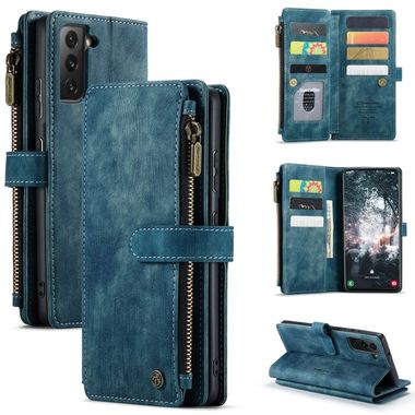 Multifunkčné peňaženkové puzdro CaseMe na Samsung Galaxy S22 5G - Modrá