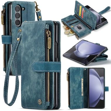 Multifunkčné peňaženkové puzdro CaseMe na Samsung Galaxy Z Fold5 - Modrá