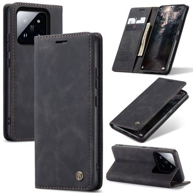 Multifunkčné peňaženkové puzdro CaseMe na Xiaomi 14 - Čierna