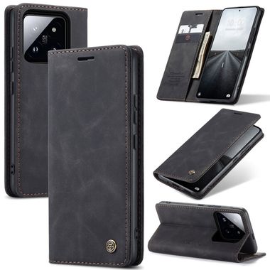 Multifunkčné peňaženkové puzdro CaseMe na Xiaomi 14 Pro - Čierna
