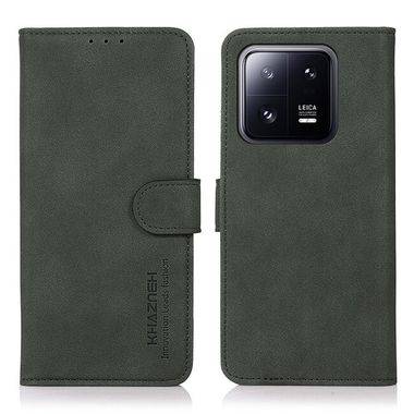 Multifunkčné peňaženkové puzdro KHAZNEH Matte na Xiaomi 13 Pro - Zelená