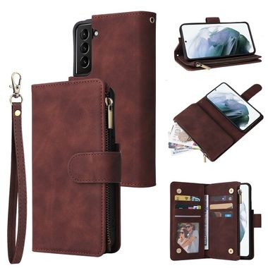 Multifunkčné peňaženkové puzdro na Samsung Galaxy S22 5G - Coffee