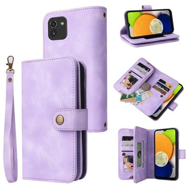 Multifunkčné peňaženkové puzdro na váš Samsung Galaxy A03 - Fialová