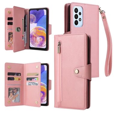 Multifunkčné peňaženkové puzdro RIVET na váš Samsung Galaxy A23 5G - Ružovozlatá