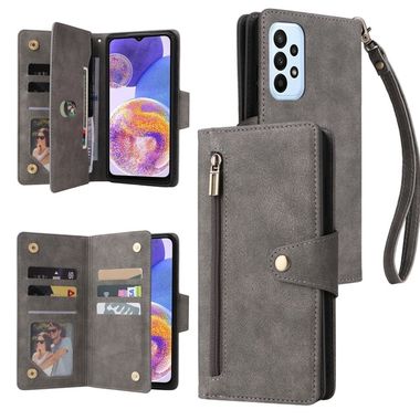 Multifunkčné peňaženkové puzdro RIVET na váš Samsung Galaxy A23 5G - Šedá