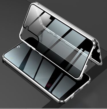 Obojstranný Gumený kryt MAGNETIC na Samsung Galaxy S21 Plus 5G - Strieborná