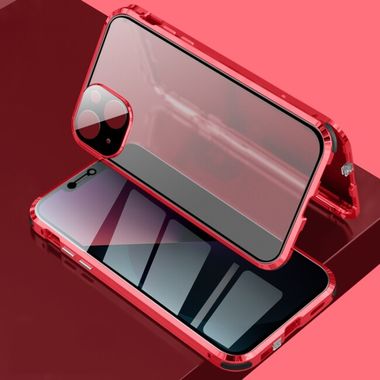 Obojstranný Plastový kryt na iPhone 13 Mini - Červená