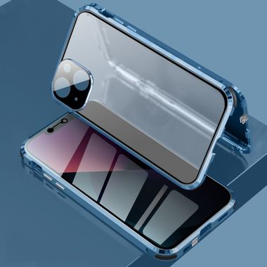 Obojstranný Plastový kryt na iPhone 13 Mini - Modrá
