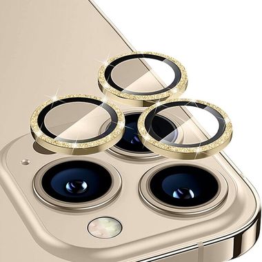 Ochranné sklo ENKAY Alloy na zadnú kameru pre iPhone 15 Pro - Zlatá