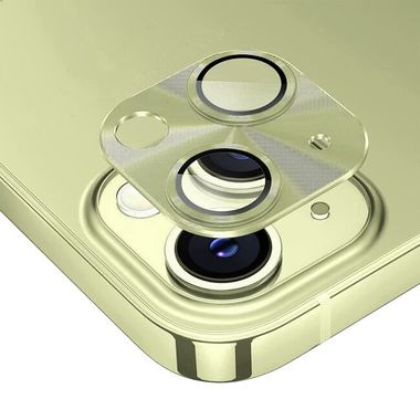 Ochranné sklo ENKAY Alloy na zadnú kameru pre iPhone 15 - Žltá