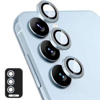 Ochranné sklo ENKAY Aluminium na kameru pre telefón Galaxy A15 4G/ 5G - Bledo modrá