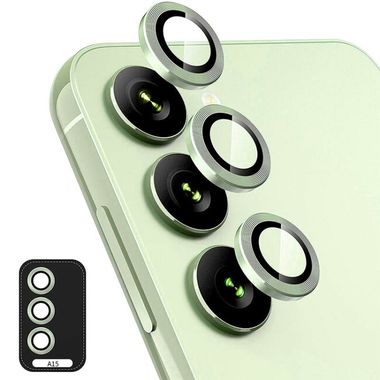 Ochranné sklo ENKAY Aluminium na kameru pre telefón Galaxy A15 4G/ 5G - Zelená