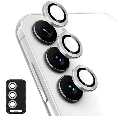 Ochranné sklo ENKAY Aluminium na kameru pre telefón Galaxy A55 - Strieborná