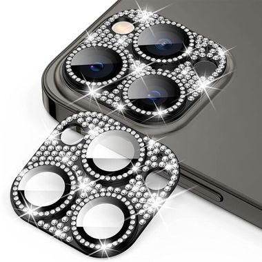 Ochranné sklo ENKAY Blink na zadnú kameru pre iPhone 15 Pro - Čierna