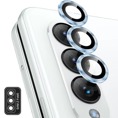 Ochranné sklo na zadnú kameru ENKAY Alloy na Samsung Z Fold 5 - Modrá