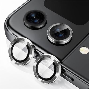 Ochranné sklo na zadnú kameru ENKAY na Samsung Galaxy Z Flip 5 - Strieborná