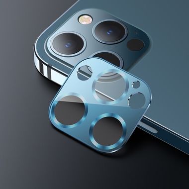 Ochranné sklo na zadnú kameru USAMS pre iPhone 12 Pro - Sea Blue