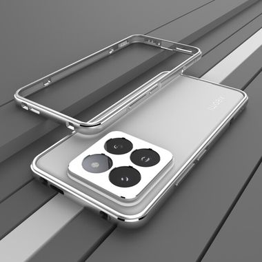 Ochranný kryt metal Aurora na Xiaomi 14 Pro - Strieborná