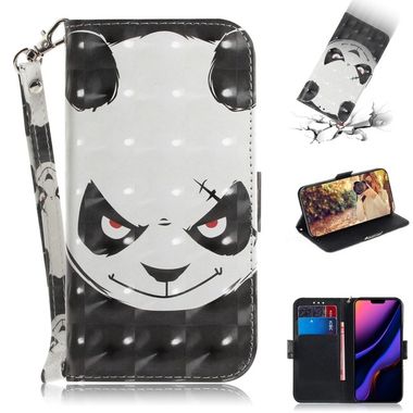 Peňaženkové 3D kožené puzdro na iPhone 11 Pro Max - Angry Bear