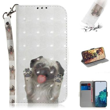 Peňaženkové 3D puzdro na Samsung Galaxy S21 5G - Pug