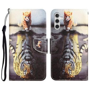 Peňaženkové 3D puzdro COLORED na Samsung Galaxy A54 5G – Tiger