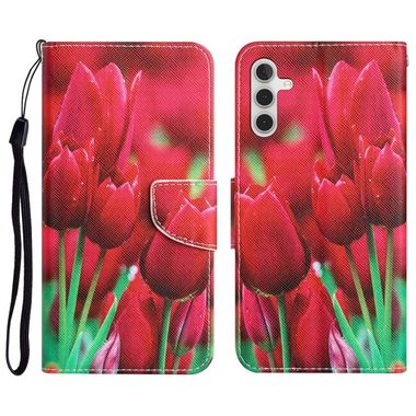 Peňaženkové 3D puzdro COLORED na Samsung Galaxy A54 5G – Tulipány