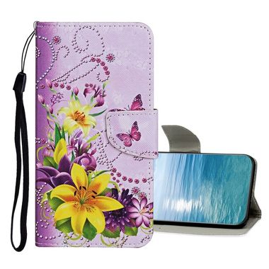 Peňaženkové 3D puzdro Colored na Samsung Galaxy A73 5G - Yellow Flower Butterfly