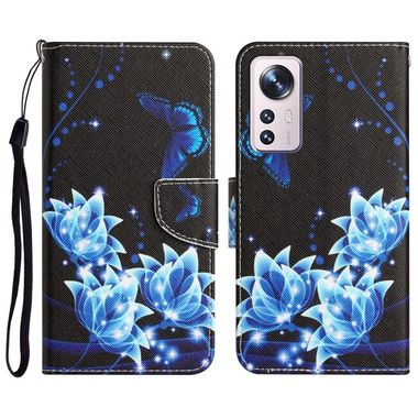 Peňaženkové 3D puzdro COLORED na Xiaomi 12 Lite – Modrý motýľ