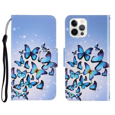 Peňaženkové 3D puzdro DRAWING na iPhone 13 Pro - Multiple Butterflies