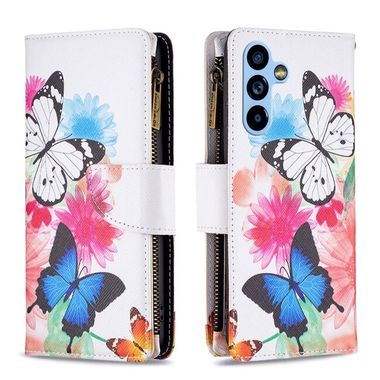 Peňaženkové 3D puzdro DRAWING na Samsung Galaxy A54 5G – Dva motýle