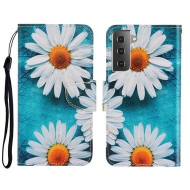 Peňaženkové 3D puzdro DRAWING na Samsung Galaxy S22 Plus 5G - Chrysanthemum