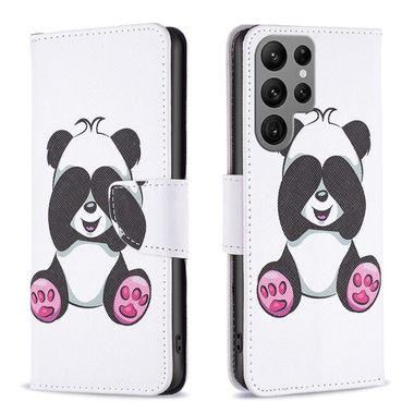 Peňaženkové 3D puzdro DRAWING na Samsung Galaxy S23 Ultra 5G – Panda