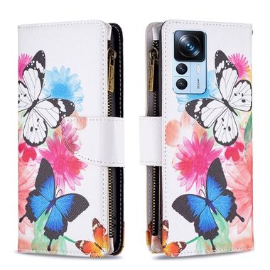 Peňaženkové 3D puzdro DRAWING na Xiaomi 12T / 12 Pro – Dva motýle