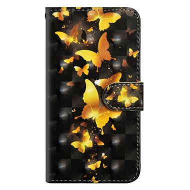 Peňaženkové 3D puzdro na Huawei P20 Lite – Golden Butterfly