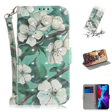 Peňaženkové 3D puzdro na iPhone 12/12 Pro - Watercolor Flower
