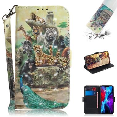 Peňaženkové 3D puzdro na iPhone 12/12 Pro - Zoo