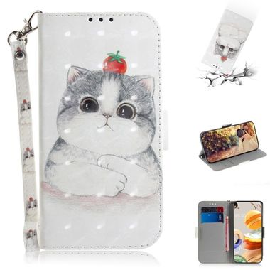 Peňaženkové 3D puzdro na LG K61 - Cute Cat