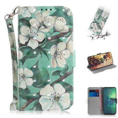 Peňaženkové 3D puzdro na Motorola Moto G8 Plus - Watercolor Flowers